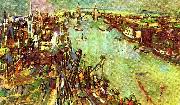 oskar kokoschka tower bridge, london oil painting